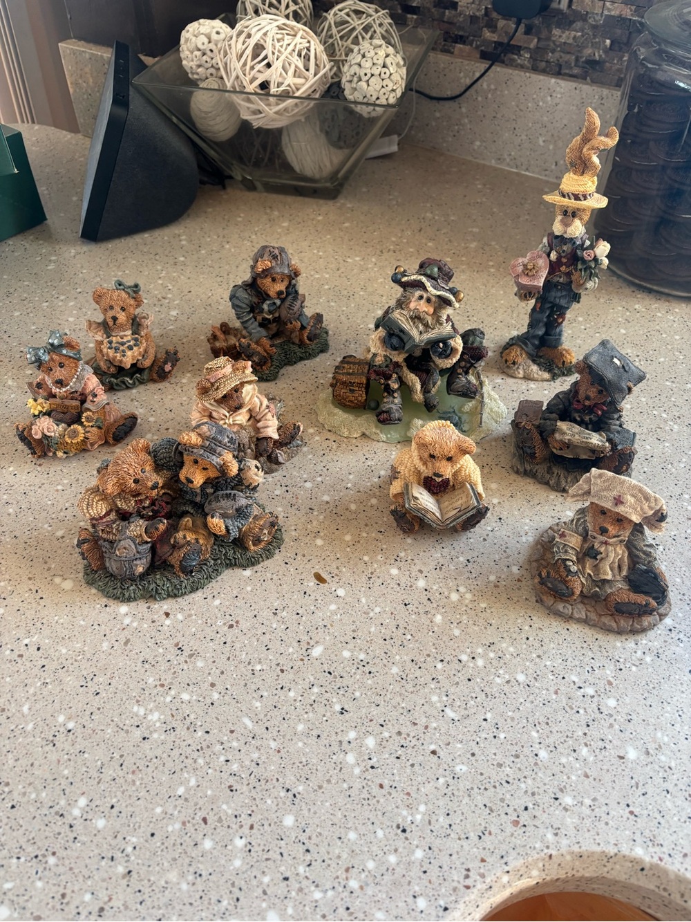 Boyds Bears Assorted Neutral-Toned Bear Figurine Set